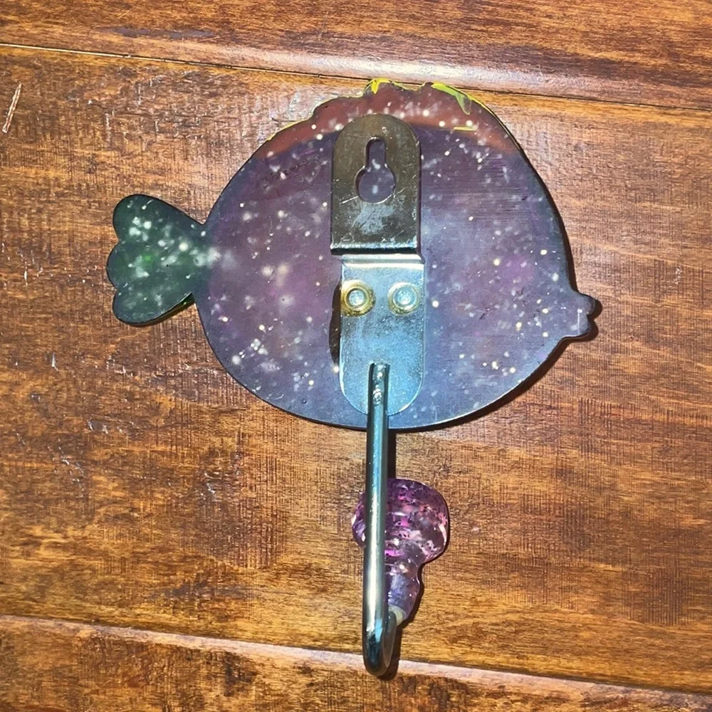 vintage acrylic Lucite fish wall hook